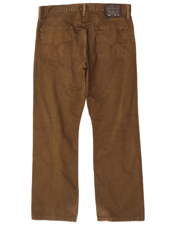 Calça Levi's Masculina 514 Reta Casual W35 L30 Algodão Marrom