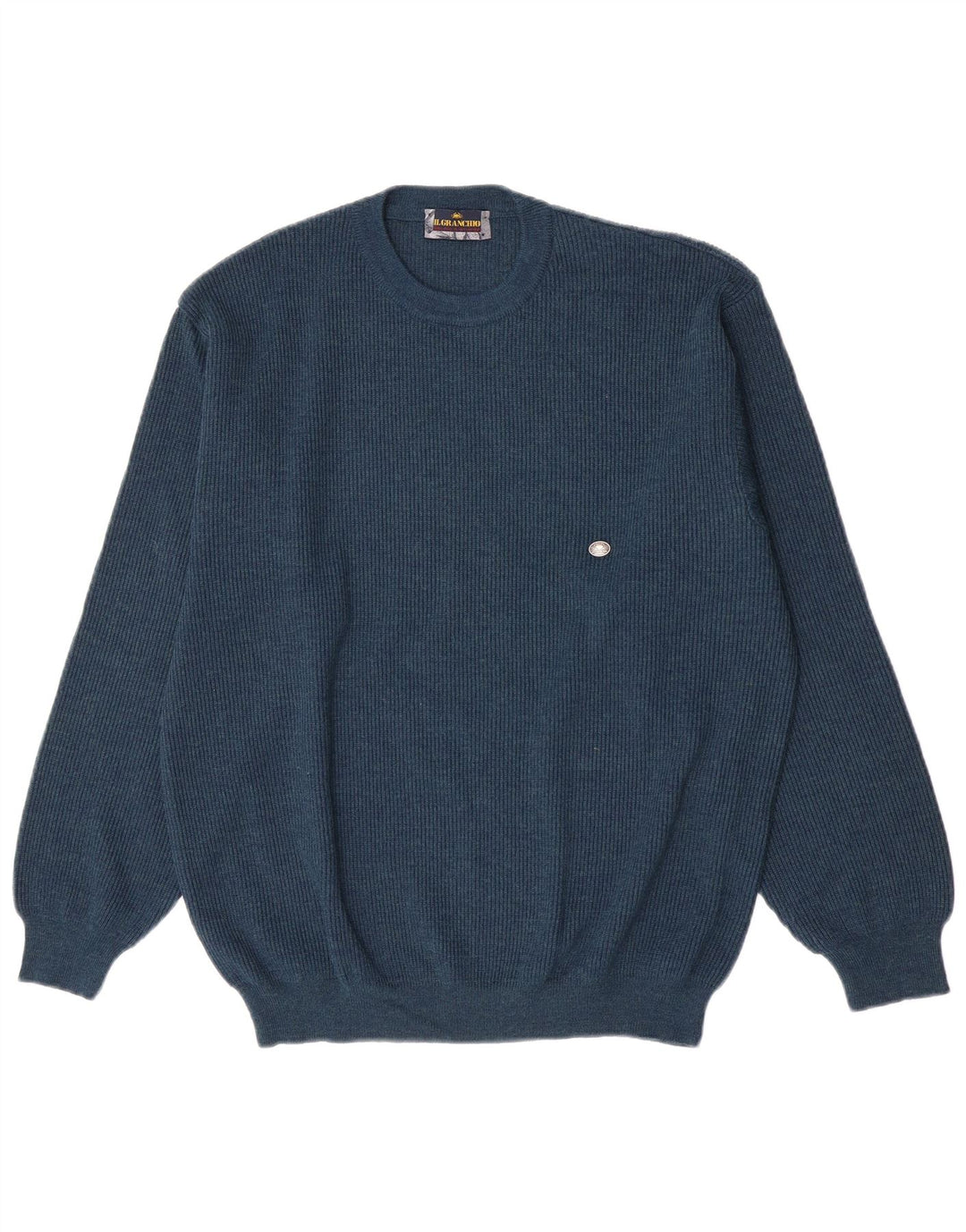 Suéter masculino Il Granchio com gola redonda grande azul marinho