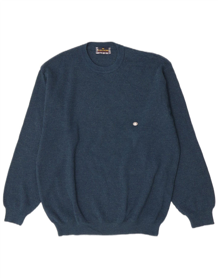Suéter masculino Il Granchio com gola redonda grande azul marinho