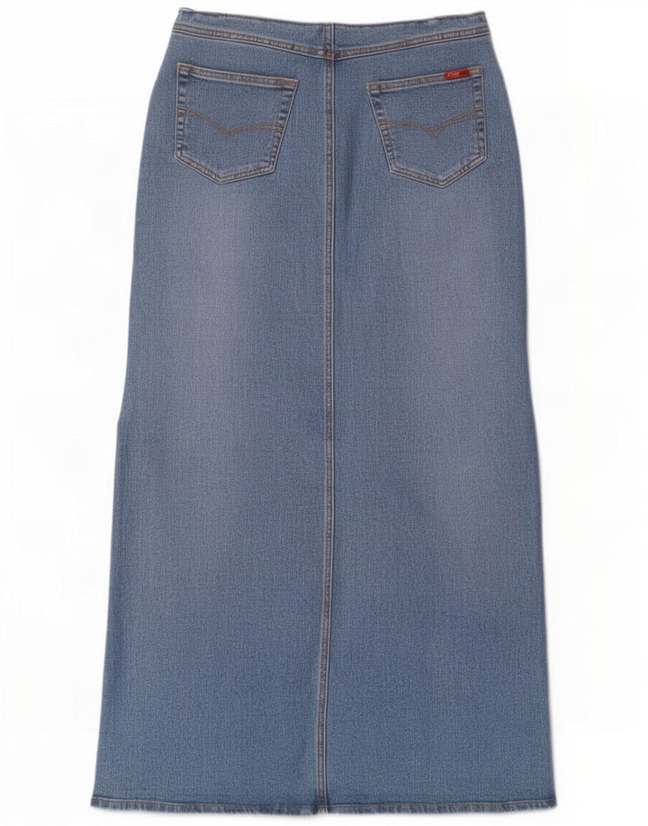Somente saia jeans feminina UE 40 médio W30 algodão azul