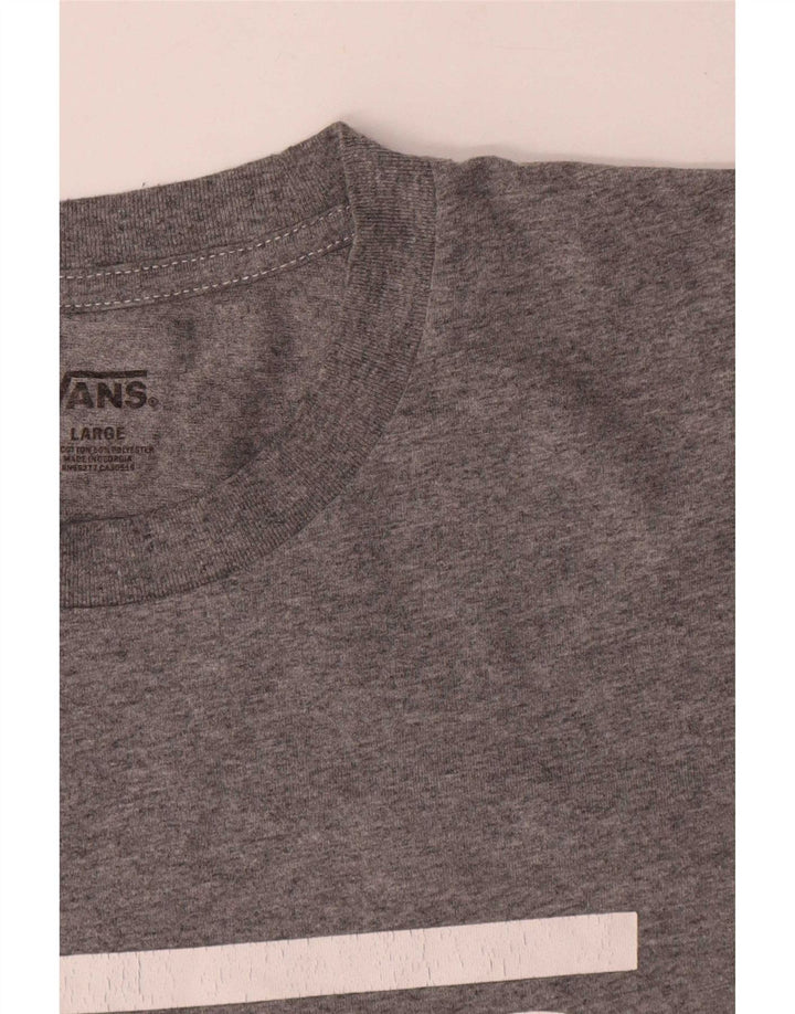 Camiseta Vans masculina gráfica grande algodão cinza