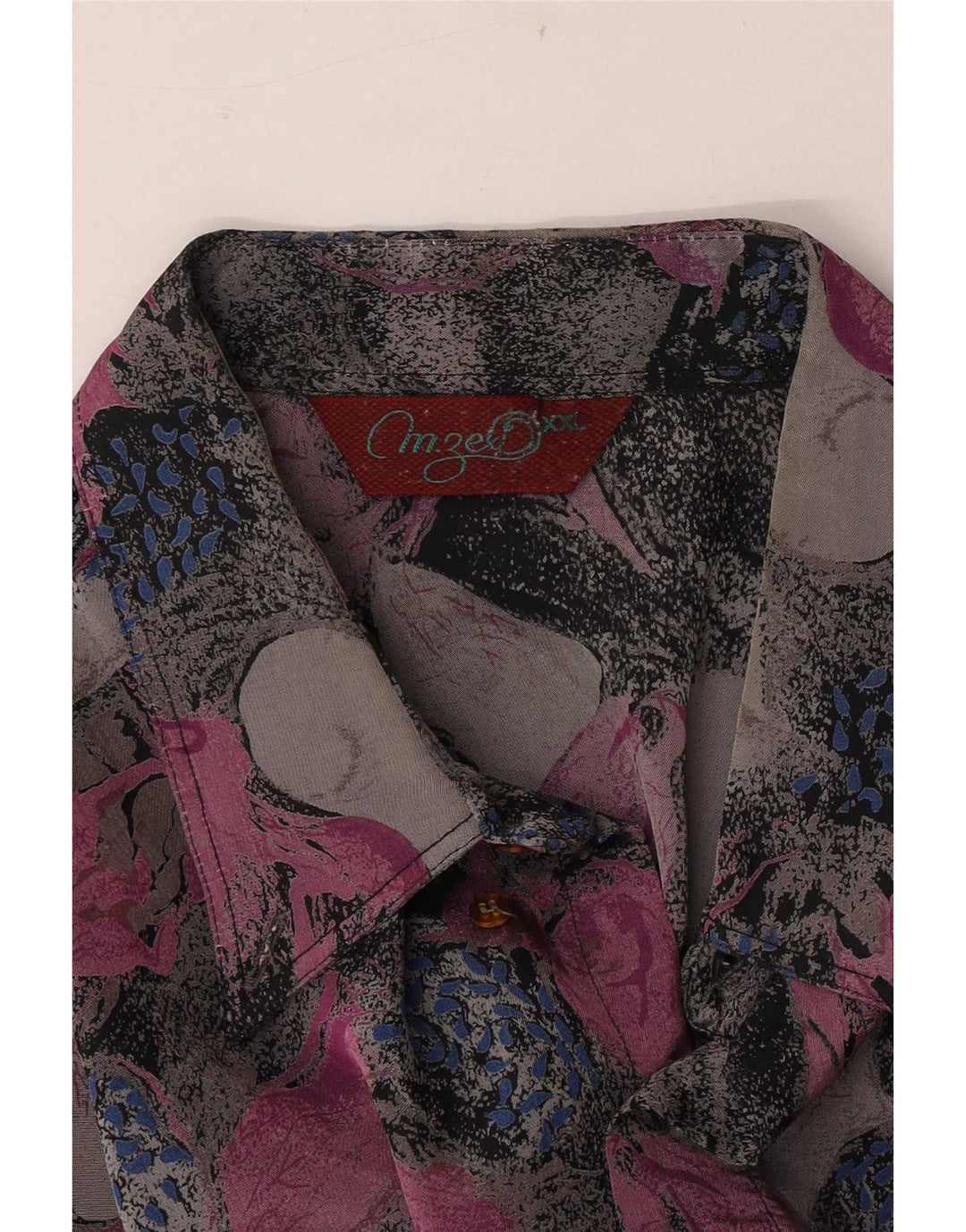 M.Zeki Camisa masculina de manga curta com padrão abstrato 2XL multicolorida