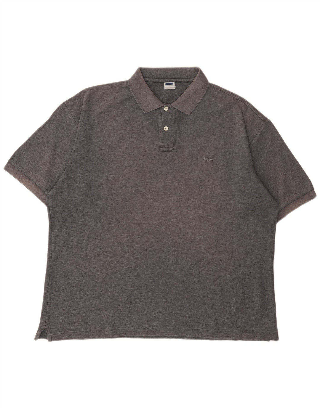 Camisa polo masculina Fila IT 56 XL cinza manchado de algodão