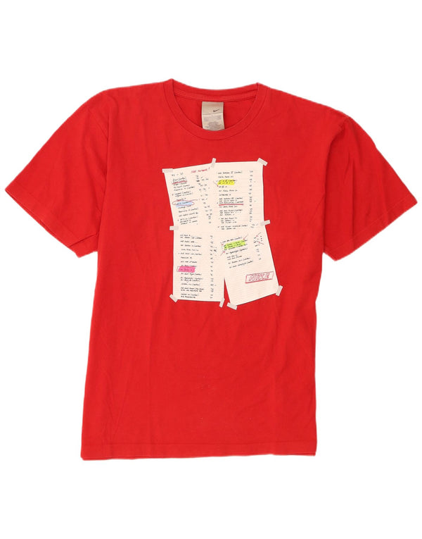 Camiseta masculina Nike Regular Graphic Top grande de algodão vermelho