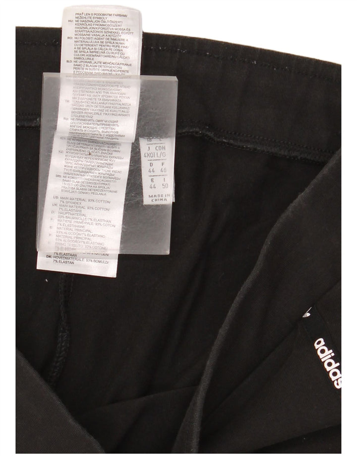 ADIDAS Womens Graphic Leggings UK 18 XL Preto Algodão