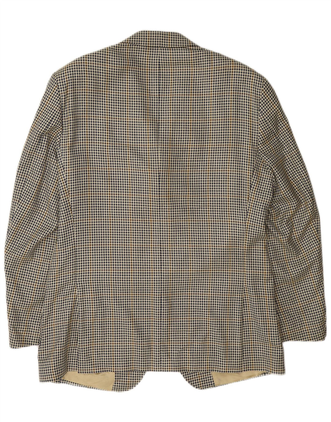 Jaqueta Blazer Masculina Massimo Dutti com 3 Botões Reino Unido 40 Grande Bege Houndstooth