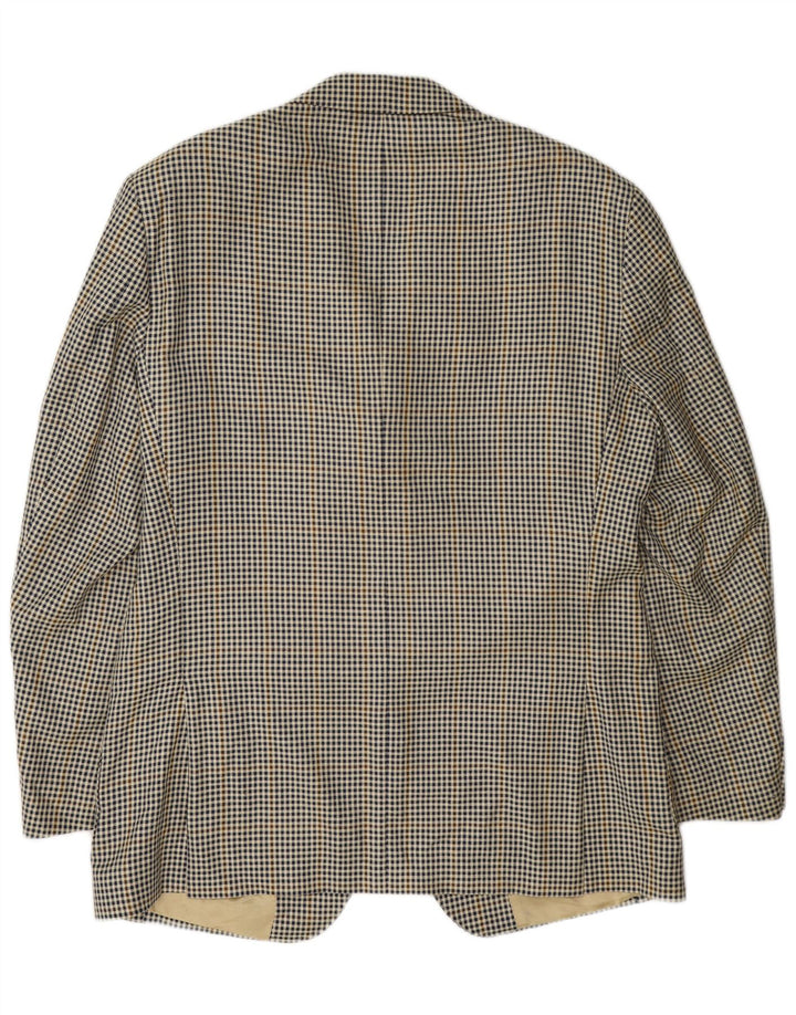 Jaqueta Blazer Masculina Massimo Dutti com 3 Botões Reino Unido 40 Grande Bege Houndstooth