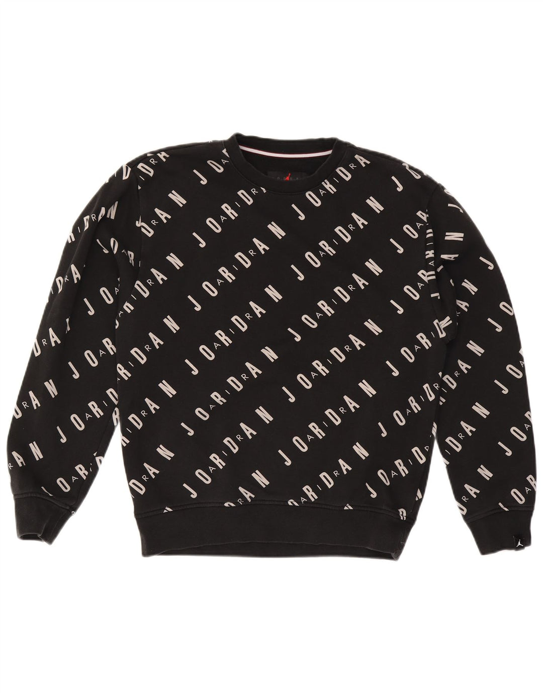 Jordan Mens Graphic Moletom Jumper Pequeno Algodão Preto