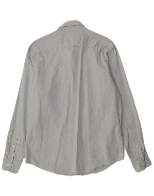 Camisa elástica masculina Abercrombie & Fitch grande algodão azul