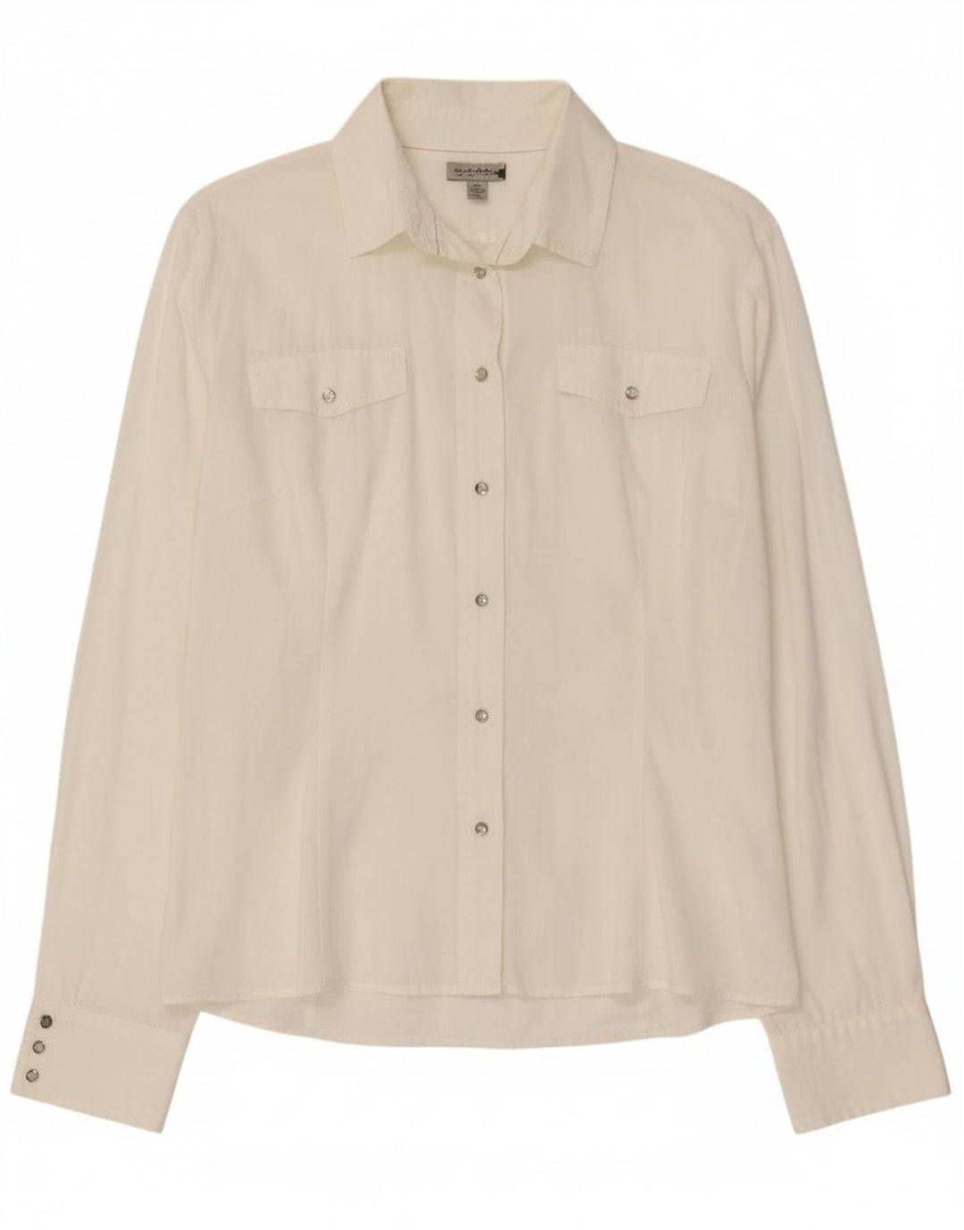 Blusa feminina Murphy & Nye UK 16 grande algodão branco