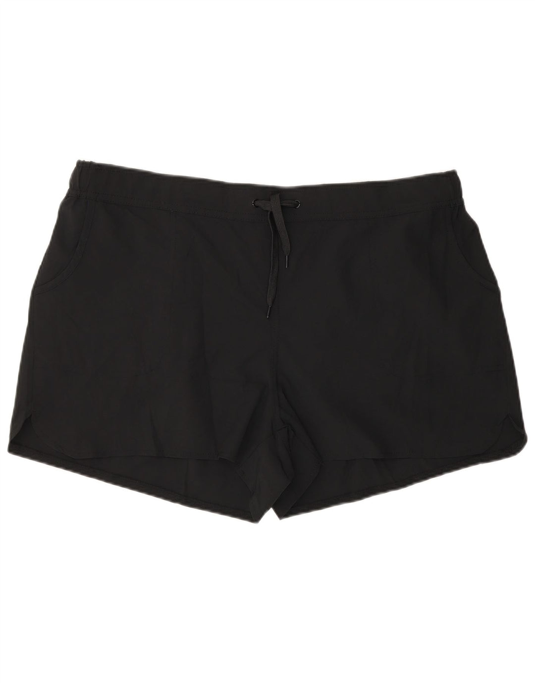 Shorts esportivos femininos Mountain Warehouse UK 18 XL poliéster preto