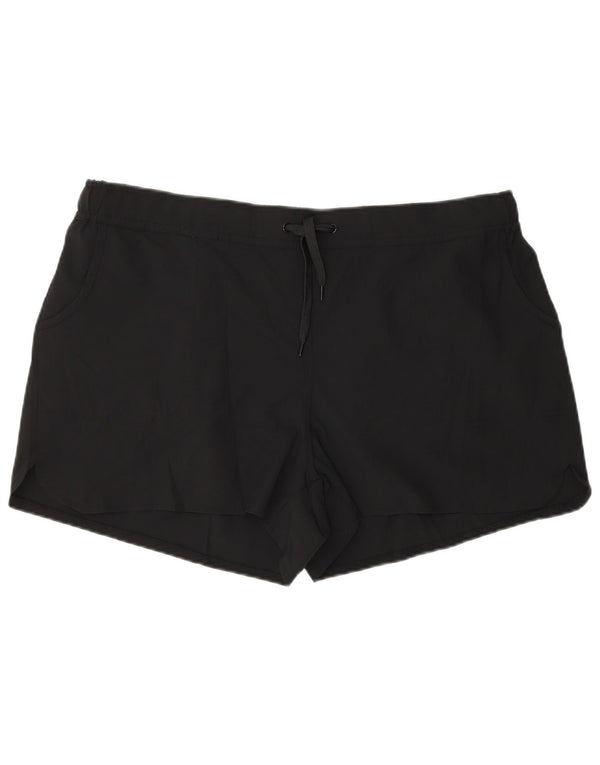 Shorts esportivos femininos Mountain Warehouse UK 18 XL poliéster preto