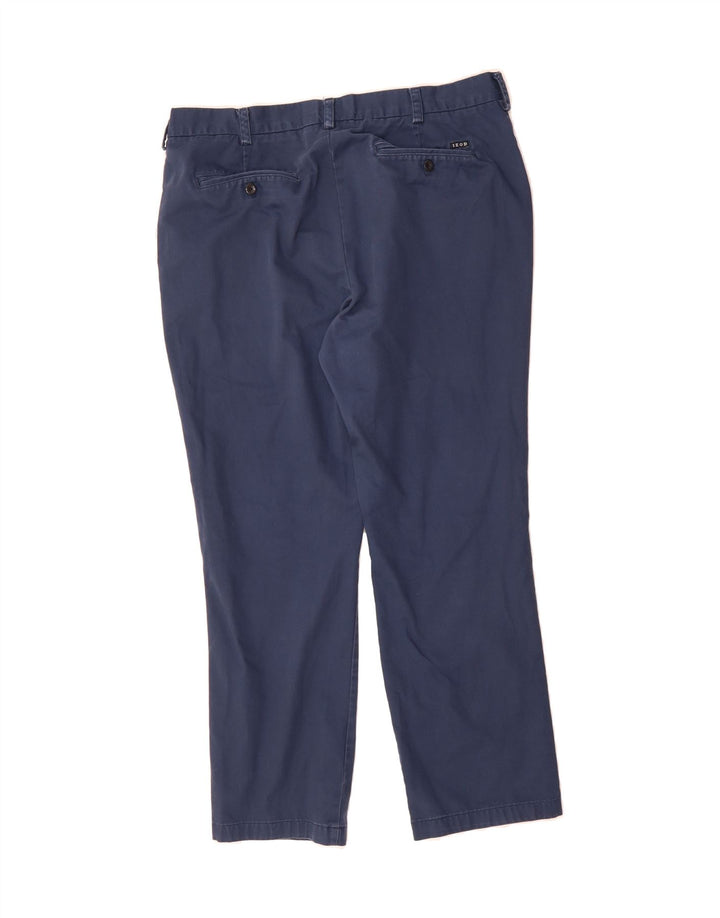 IZOD Mens Straight Chino Trousers W36 L30 Blue Cotton Vintage Izod and Second-Hand Izod from Messina Hembry 
