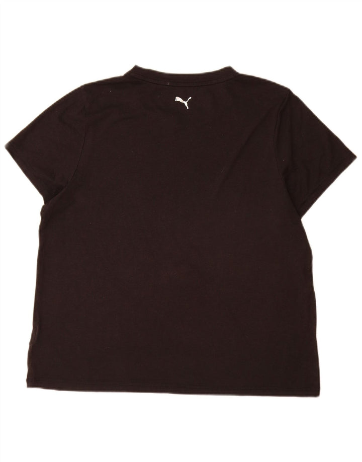 Puma Camiseta Feminina Graphic Top UK 18 XL Preto Poliéster