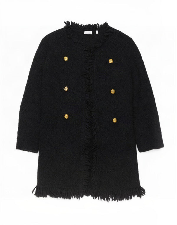 Marella Womens Open Overcoat UK 16 Large Black
