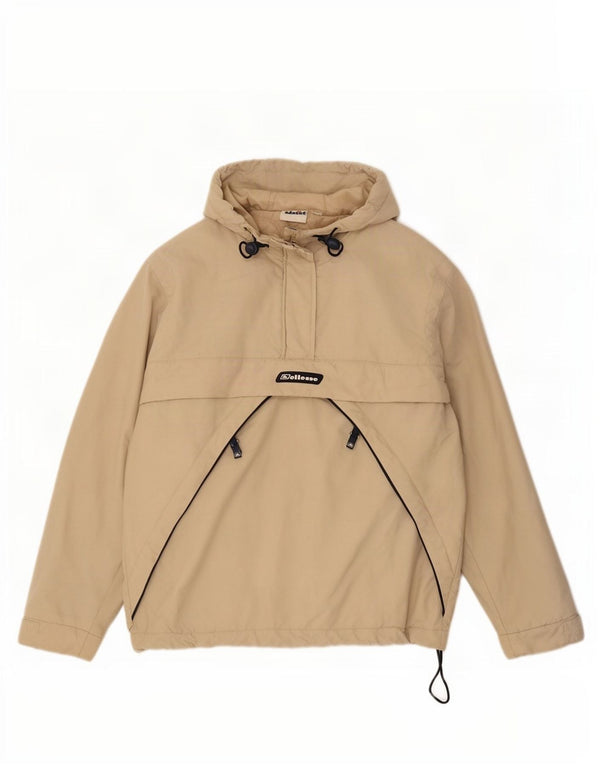 Ellesse Jaqueta feminina com capuz oversized Anorak UK 10 poliéster bege pequeno