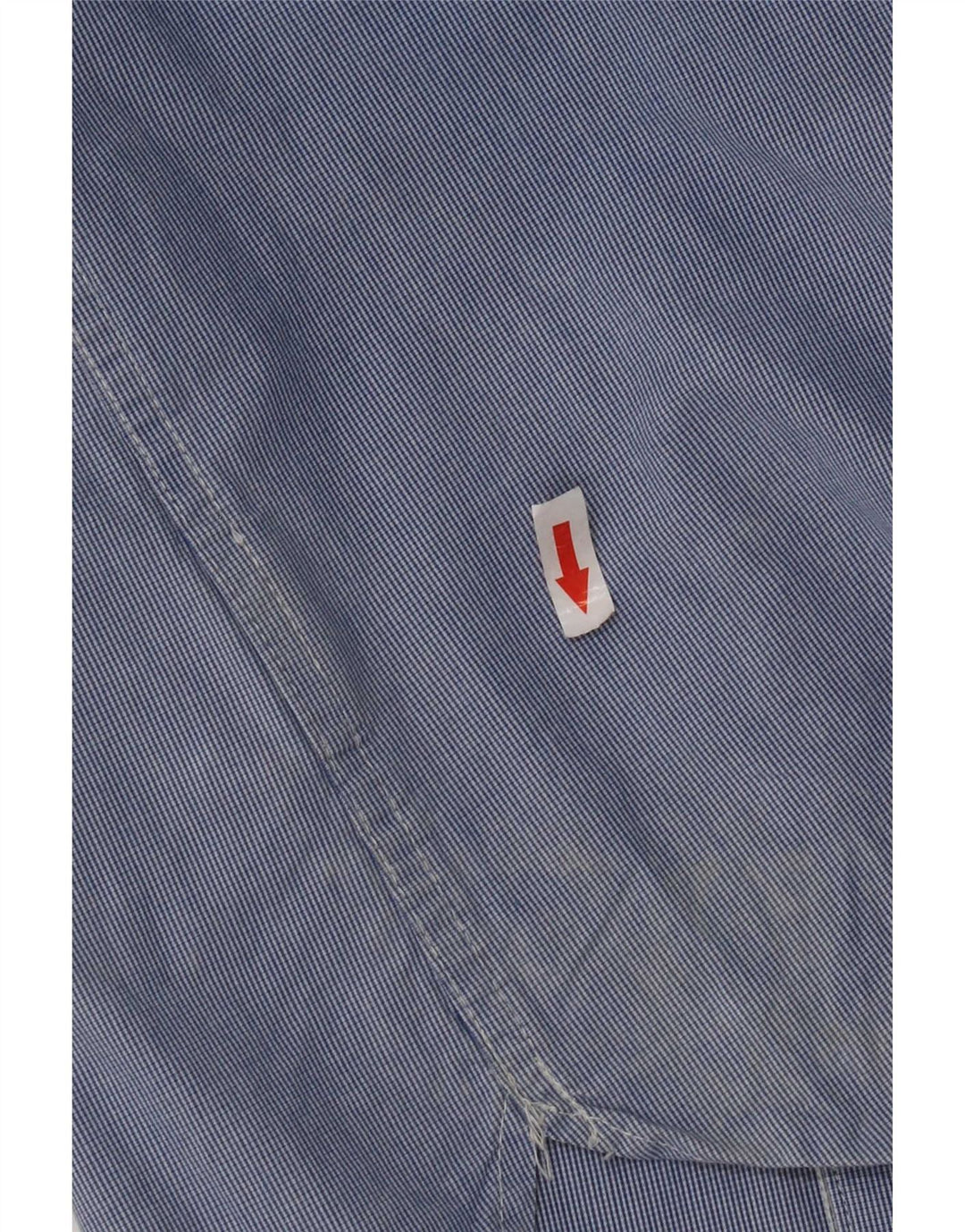 Camisa masculina Superdry algodão risca de giz azul médio