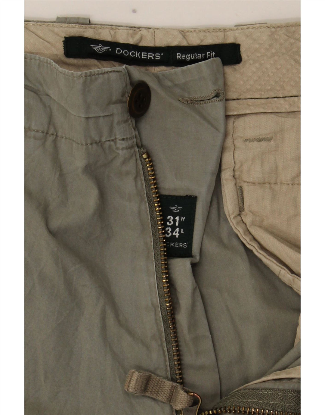 Calça cargo masculina Dockers Regular Fit W31 L34 cáqui
