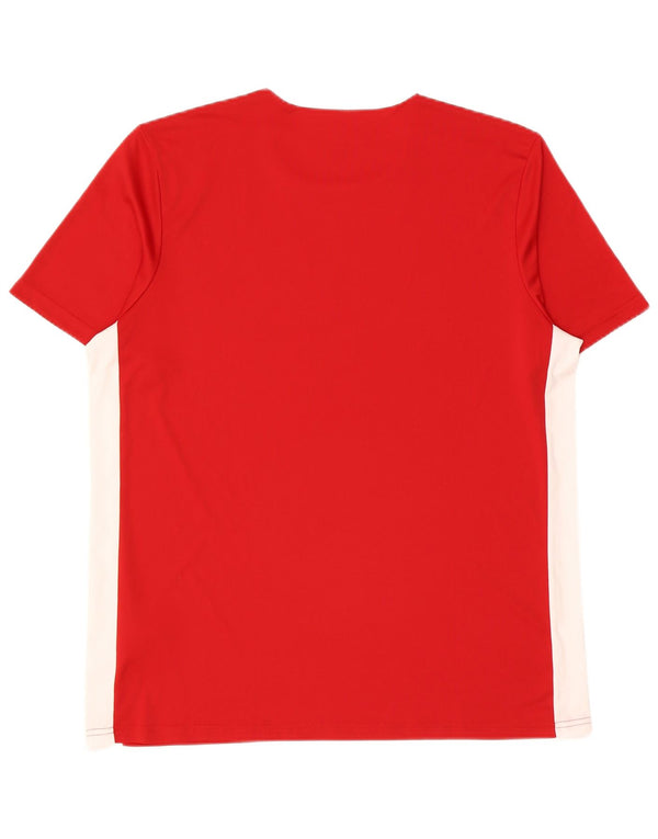 Adidas Masculino Climalite Camiseta Top XL Vermelho Colorblock Poliéster