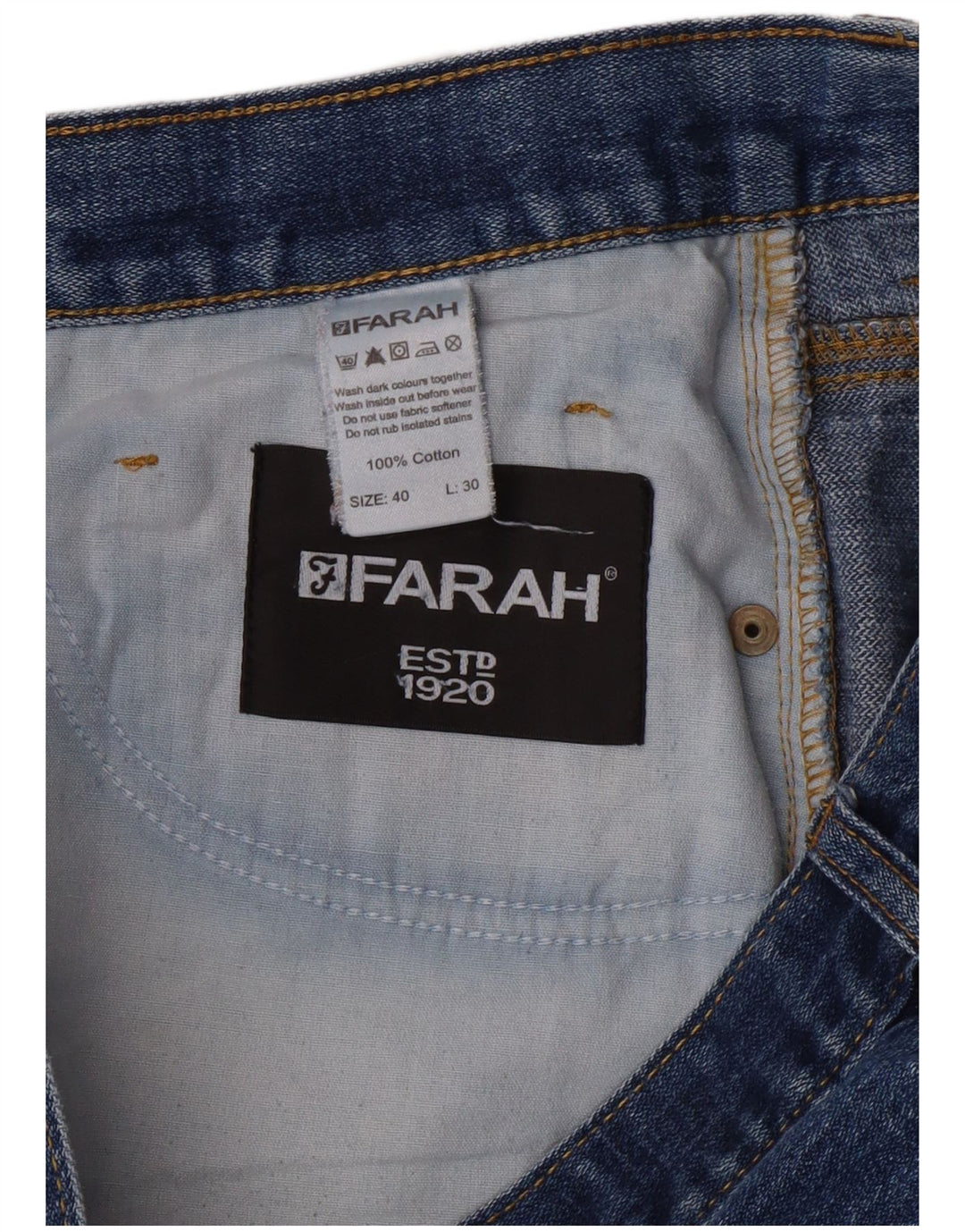 Farah Jeans retos masculinos W40 L30 algodão azul
