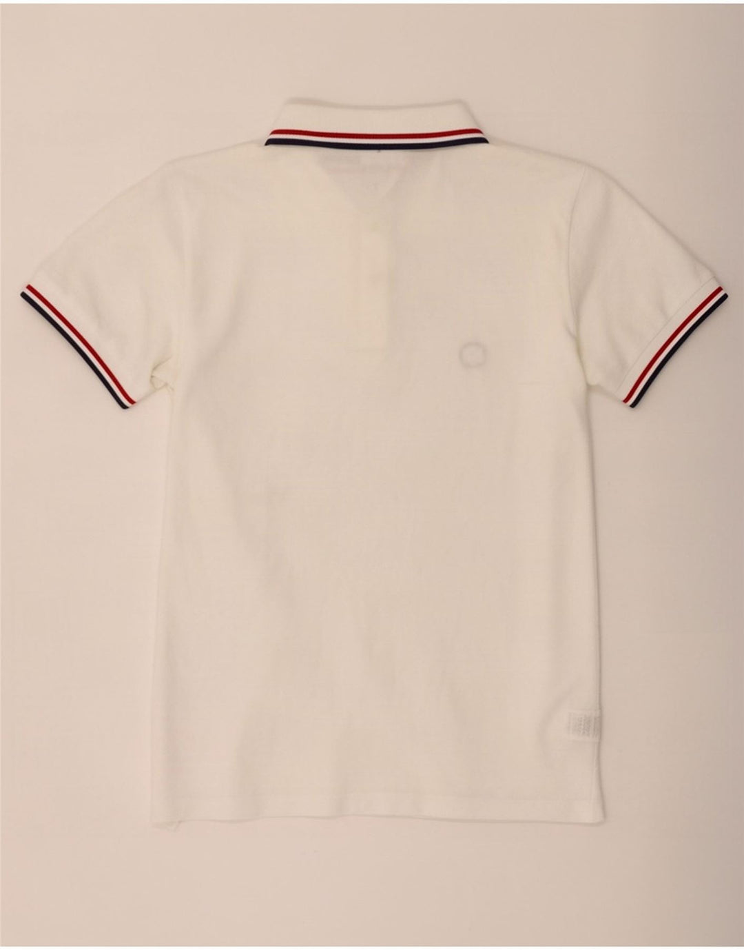Camisa pólo masculina Pretty Green grande algodão listrado branco