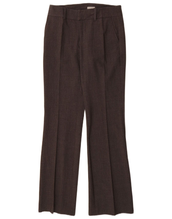 Calça feminina Stefanel Bootcut Suit EU 34 XS W28 L32 marrom poliéster