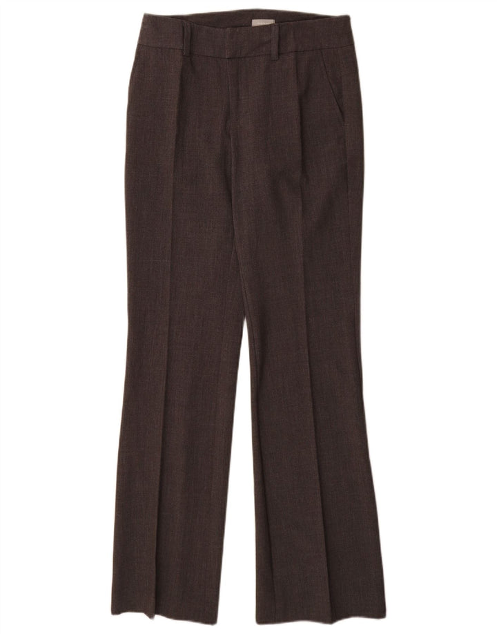 Calça feminina Stefanel Bootcut Suit EU 34 XS W28 L32 marrom poliéster
