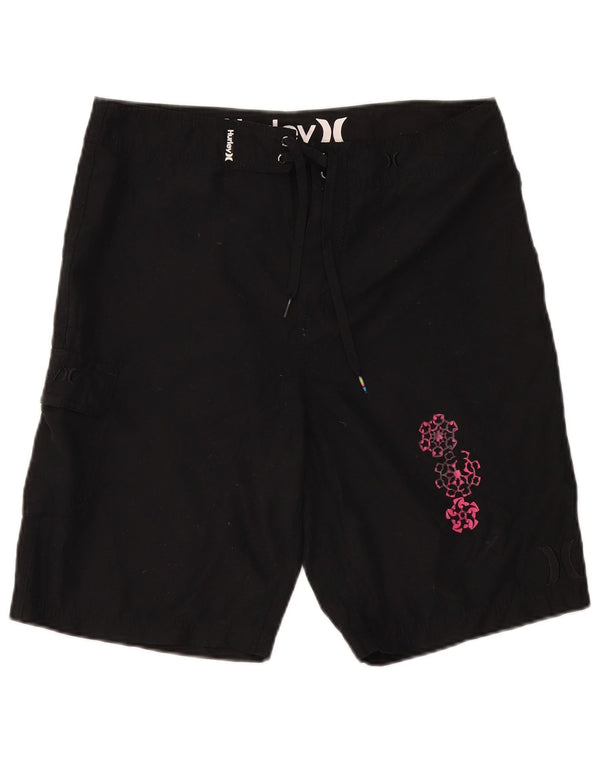 Shorts de natação masculino Hurley poliéster preto médio