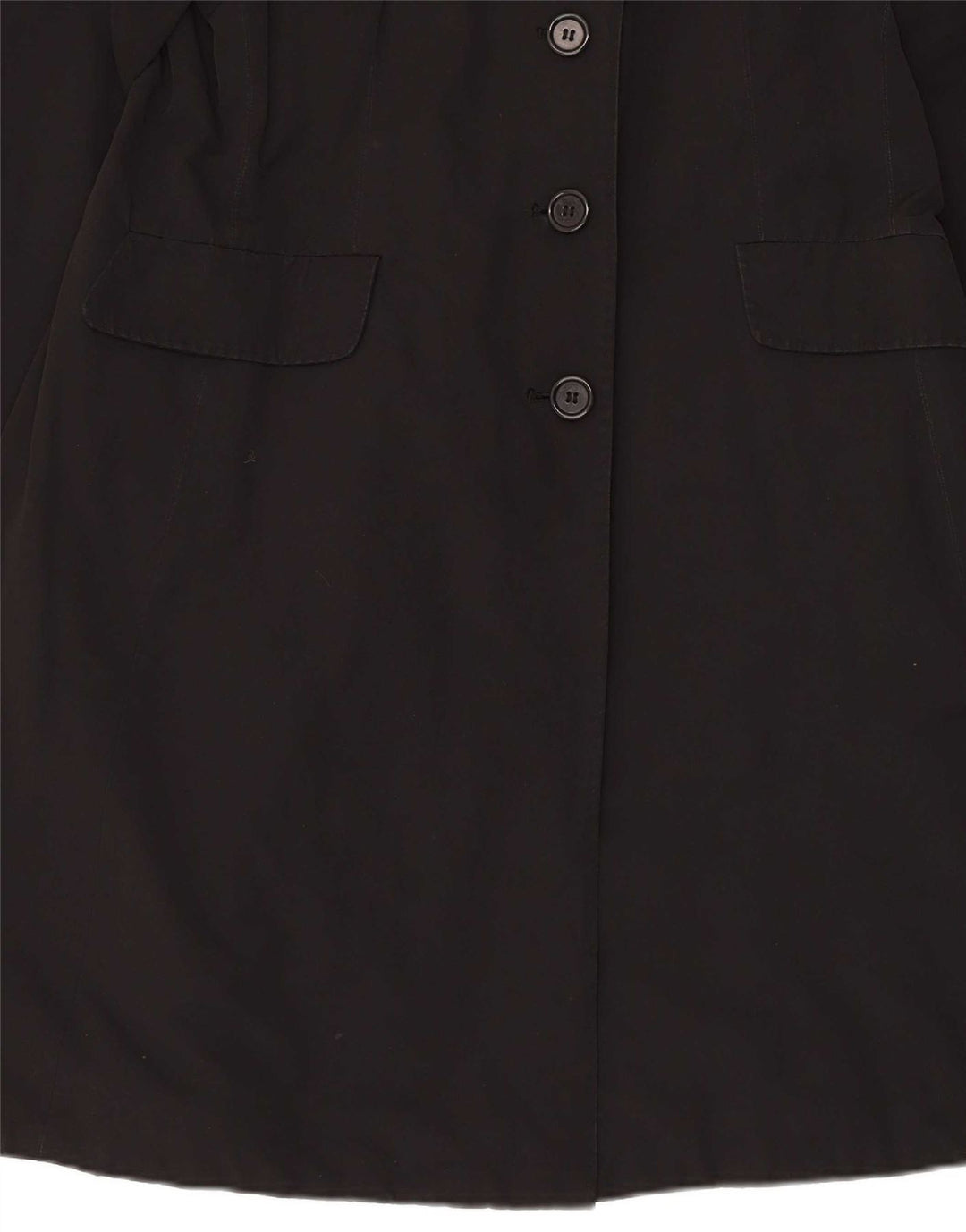 Sobretudo feminino Aspesi UK 18 XL algodão preto