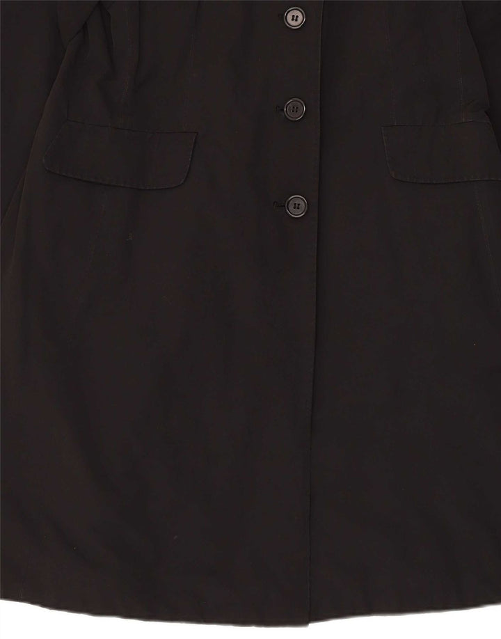 Sobretudo feminino Aspesi UK 18 XL algodão preto