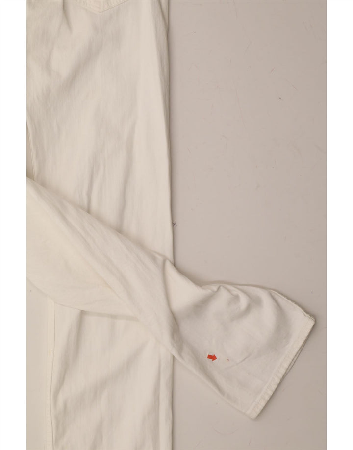 LEE Womens Powell Straight Casual Trousers W33 L36  White Cotton Vintage Lee and Second-Hand Lee from Messina Hembry 