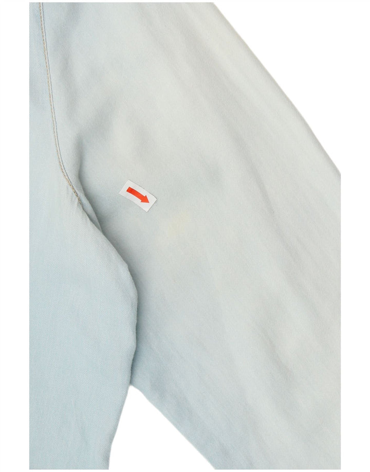 Camisa feminina ZARA UK 16 grande azul