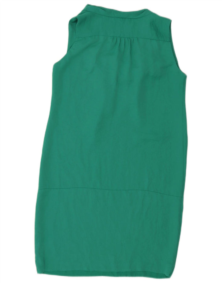 Vestido feminino sem mangas Zara UK 14 verde médio
