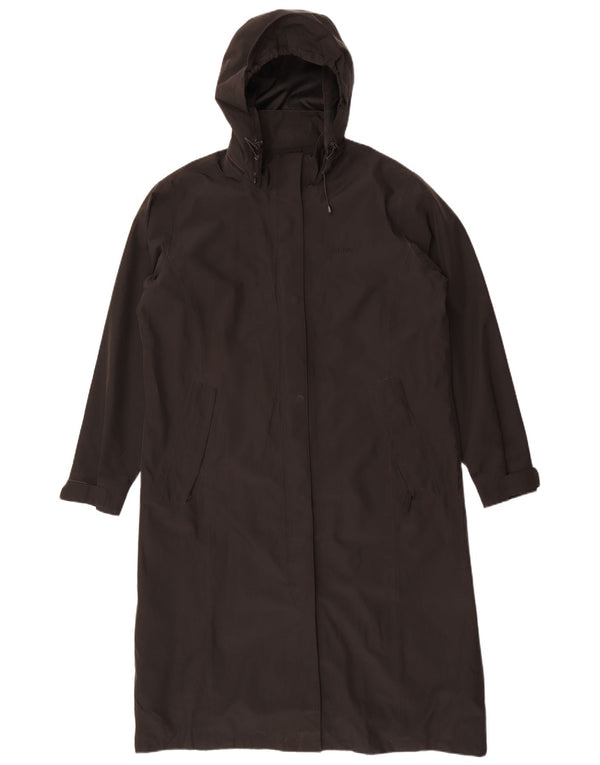 Capa de chuva feminina com capuz e espinhel Rohan UK 16 grande poliéster preto