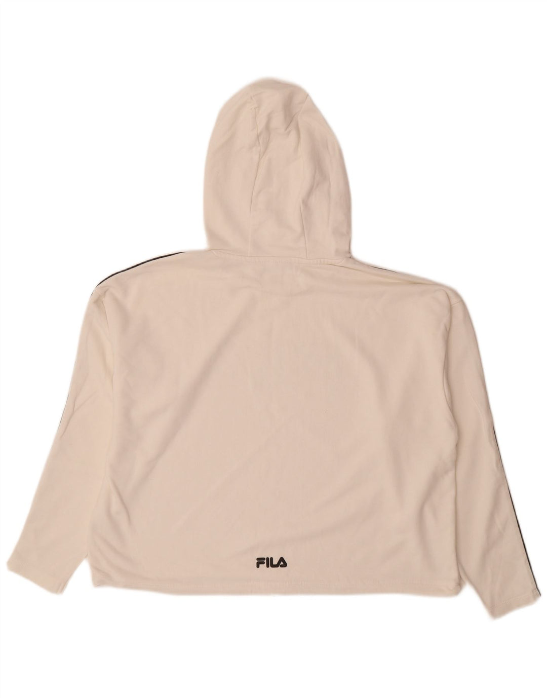 Fila feminino gráfico oversized moletom com capuz UK 14 médio branco colorblock