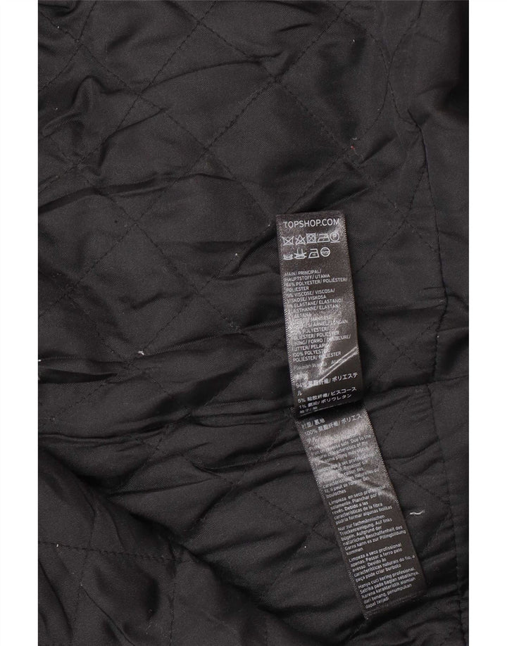Sobretudo oversized feminino Topshop UK 8 poliéster preto pequeno
