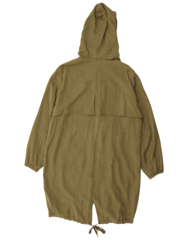Jaqueta parka feminina com capuz Marks & Spencer Reino Unido 16 grande poliéster cáqui