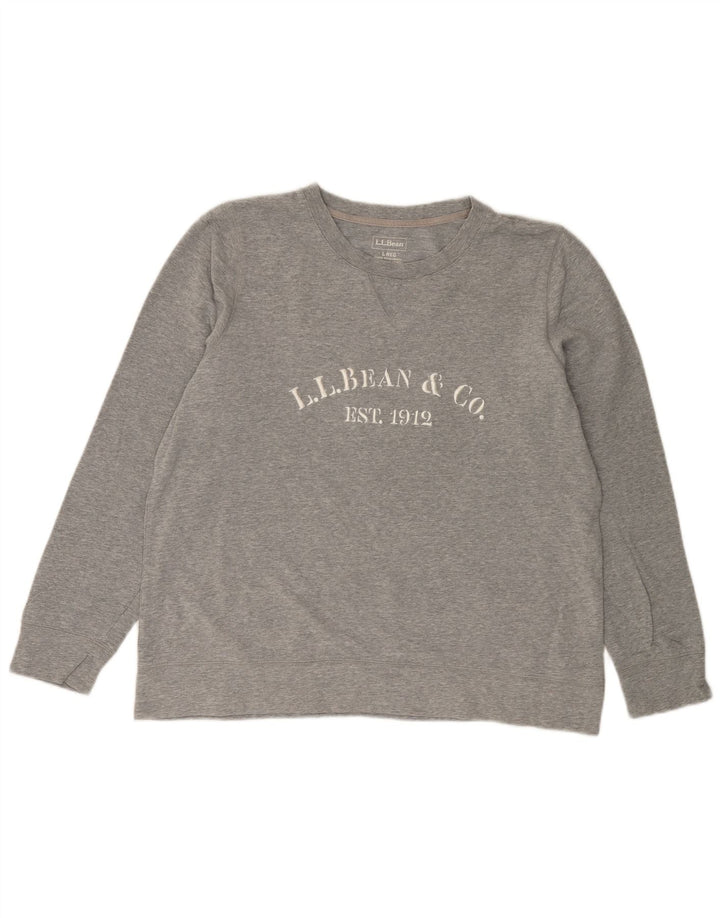 Suéter gráfico feminino L.L.BEAN Reino Unido 16 grande algodão cinza