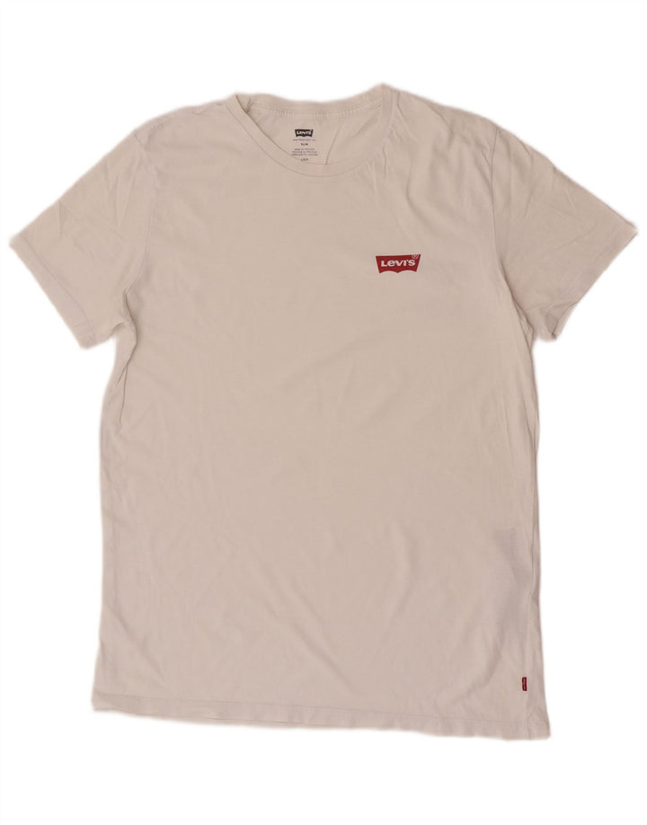 Camiseta masculina Levi's Top grande de algodão branco