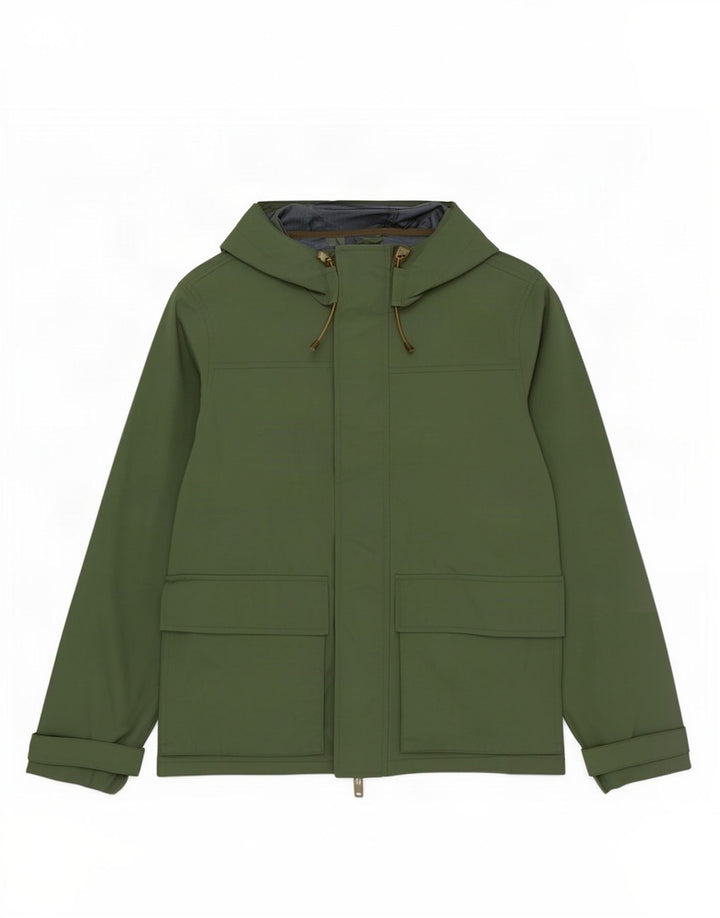 Jaqueta utilitária masculina com capuz J. Crew UK 36 poliéster verde pequeno