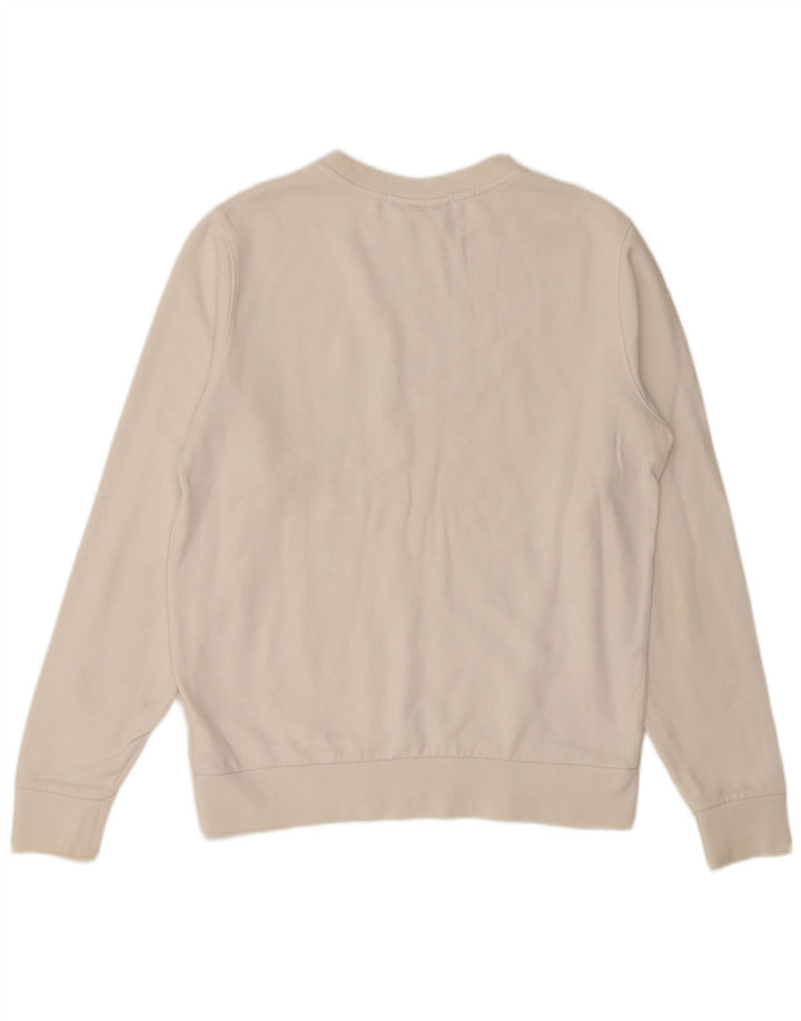 CALVIN KLEIN moletom gráfico masculino jumper médio algodão branco