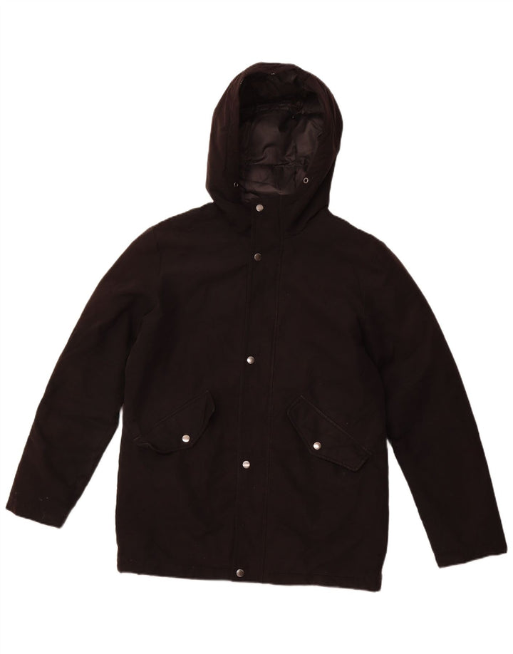Jaqueta masculina acolchoada com capuz JACK & JONES Reino Unido 34 XS poliéster preto