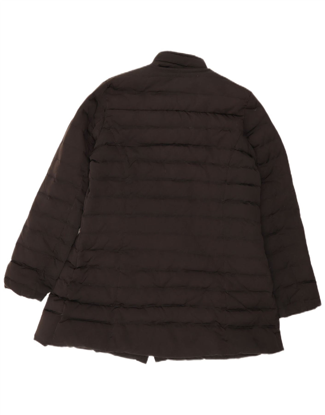 Casaco acolchoado feminino Massimo Dutti UK 16 grande poliéster preto
