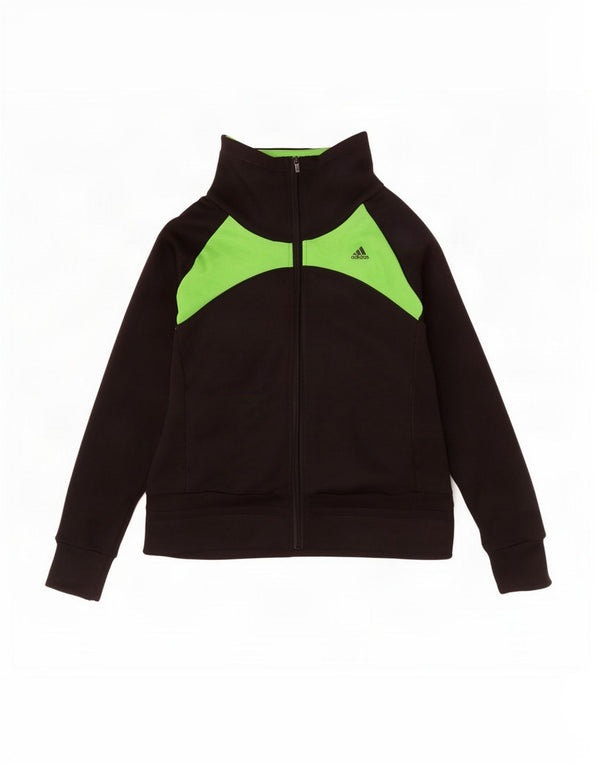 Adidas Womens Climacool Tracksuit Top Jacket UK 14 Medium Black Colourblock