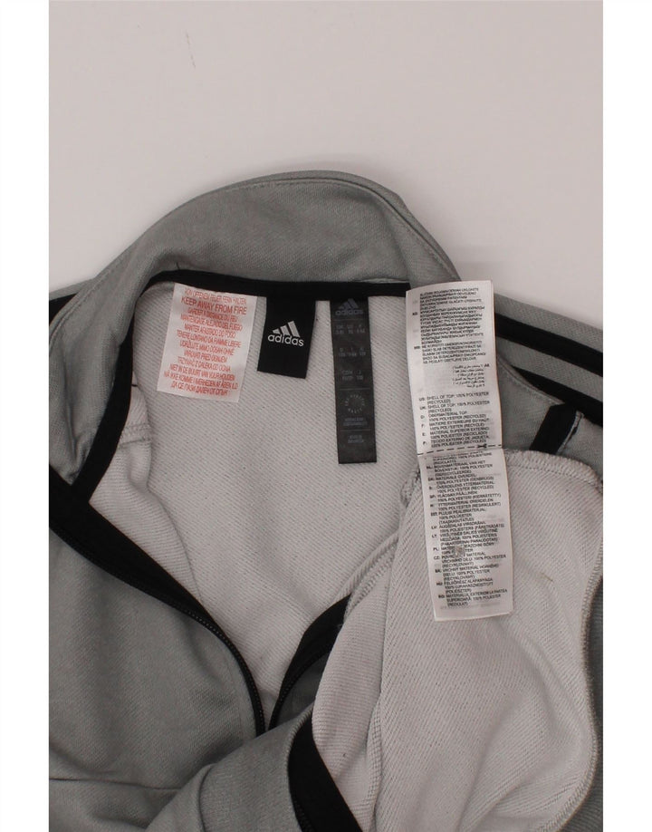 Jaqueta Adidas Menino Aeroready Top 7-8 Anos Cinza Poliéster