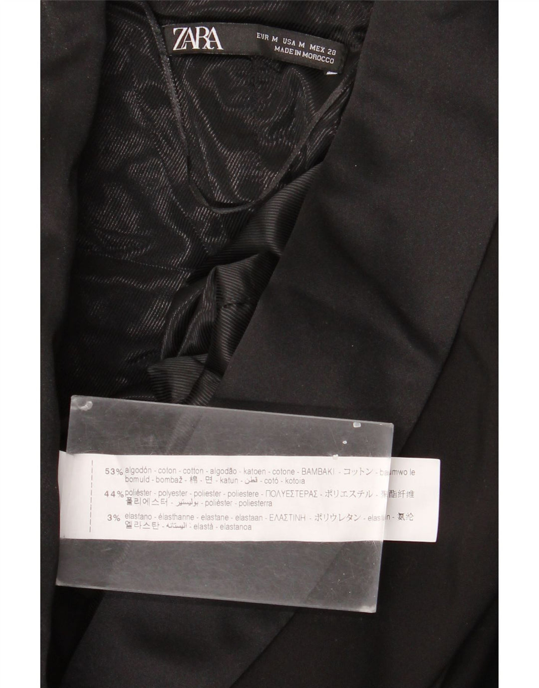 Macacão feminino sem mangas Zara UK 12 algodão preto médio