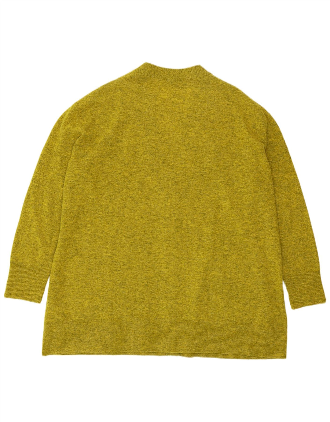 Suéter cardigã feminino COS Longline oversized Reino Unido 14 médio verde manchado