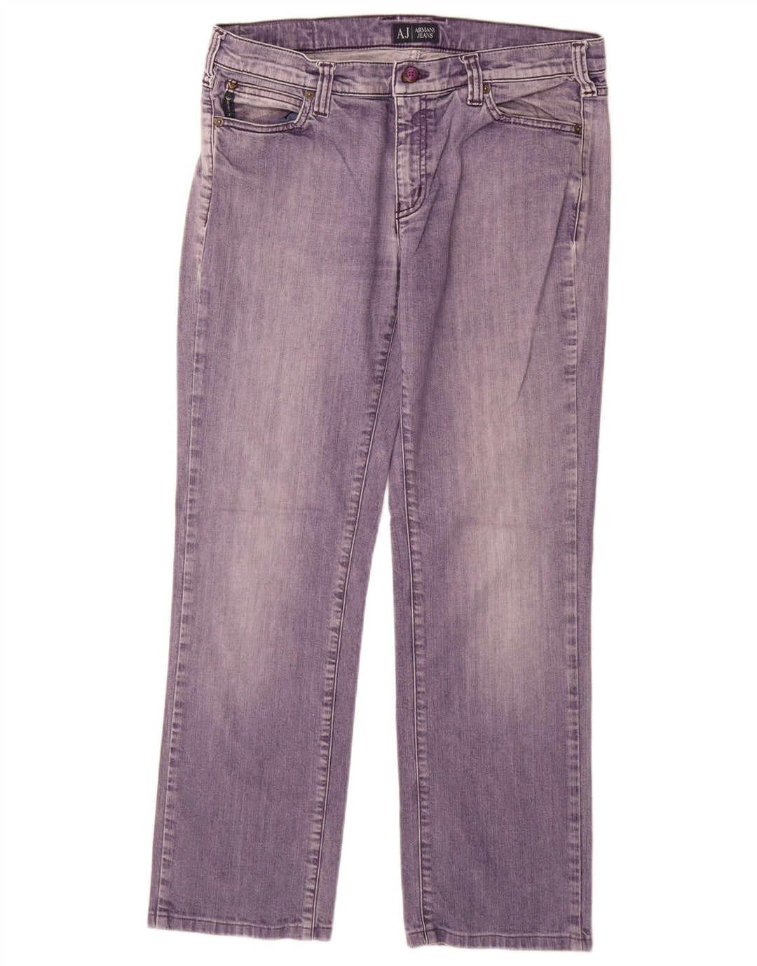 ARMANI Jeans retos femininos W32 L29 algodão roxo