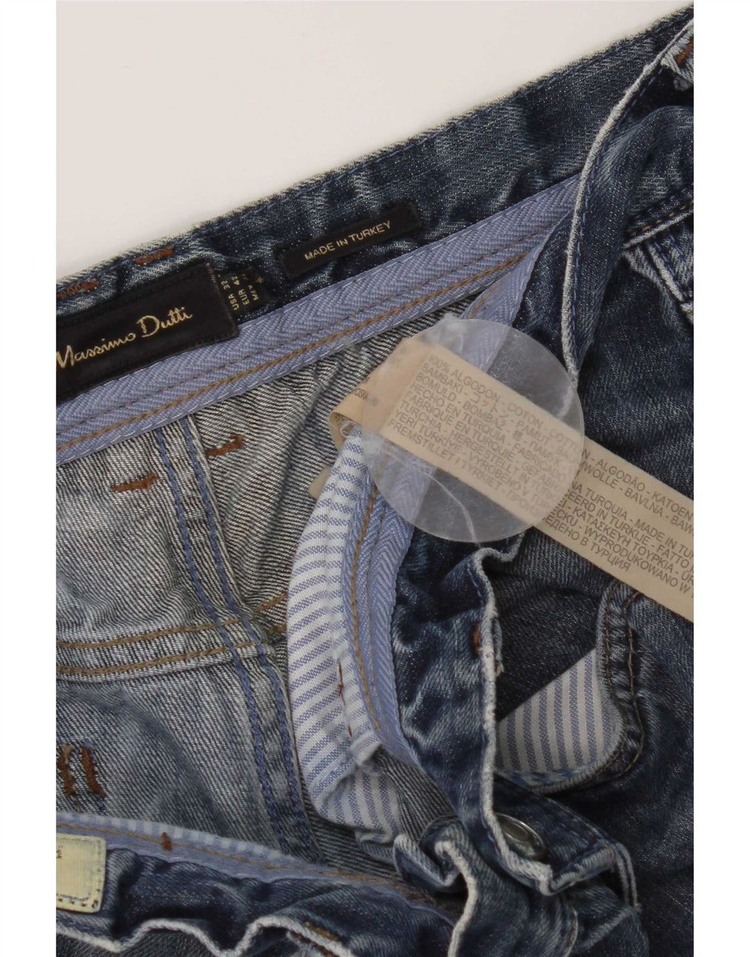 Massimo Dutti Mens Capri Jeans EU 42 Grande W32 L20 Azul Algodão
