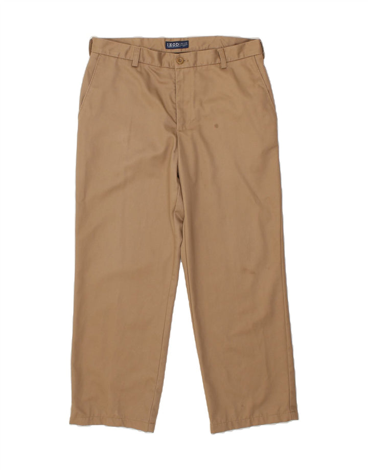 IZOD Mens Straight Chino Trousers W34 L29  Beige Cotton Vintage Izod and Second-Hand Izod from Messina Hembry 